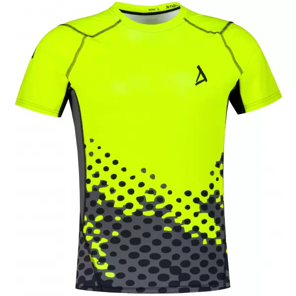  Pánska prémiová funkčná kompresná košeľa ALTISPORT VOJ/ALM109TR04 FLUO ŽLTÁ 