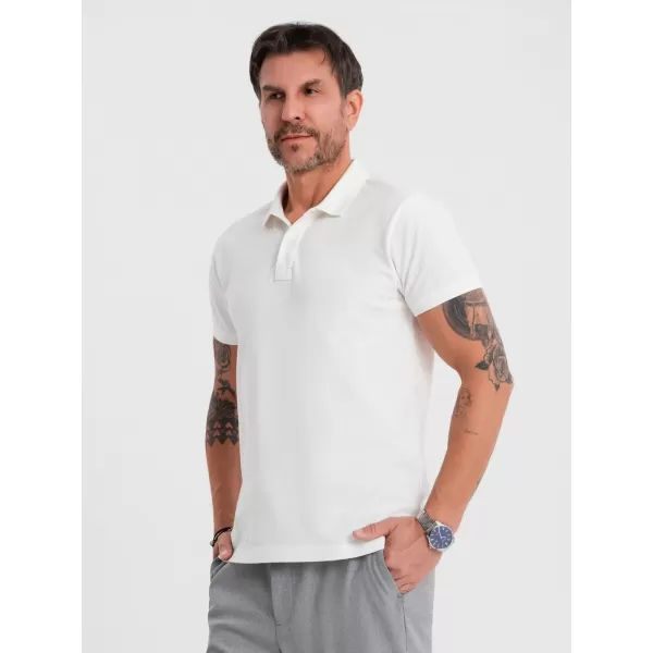  Pánska polokošeľa OMBRE OM-POSS-0103 ECRU 