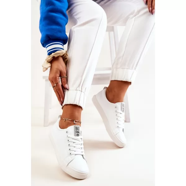  Dámske kožené tenisky BIG STAR JJ274311 BIELA ​​Big Star Shoes 