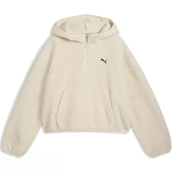  Dámska mikina PUMA WARDROBE ESS OVERSIZED POLAR FLEECE HOODIE 632048-87 BIELY 