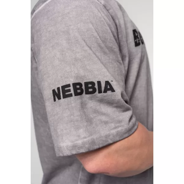  Vyprané bavlnené tričko vysokej gramáže GRIND 370 LIGHT GRY Nebbia 