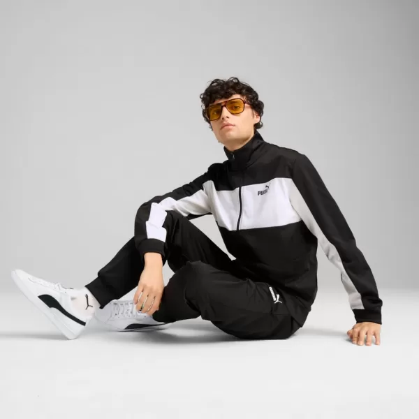  Pánska súprava PUMA POLY COLORBLOCK SUIT 687304-01 ČIERNA 