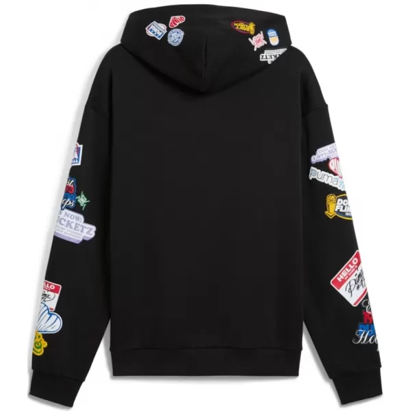  Pánska mikina PUMA HOOPERHOTLINE PULLOVER HOODIE 632827-02 ČIERNY 