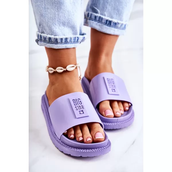  Dámske módne šľapky BIG STAR JJ274A304 FIALOVÁ Big Star Shoes 
