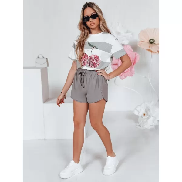  Dámske šortky DSTREET MISSRUN SY0425 TMAVO ŠEDÁ 