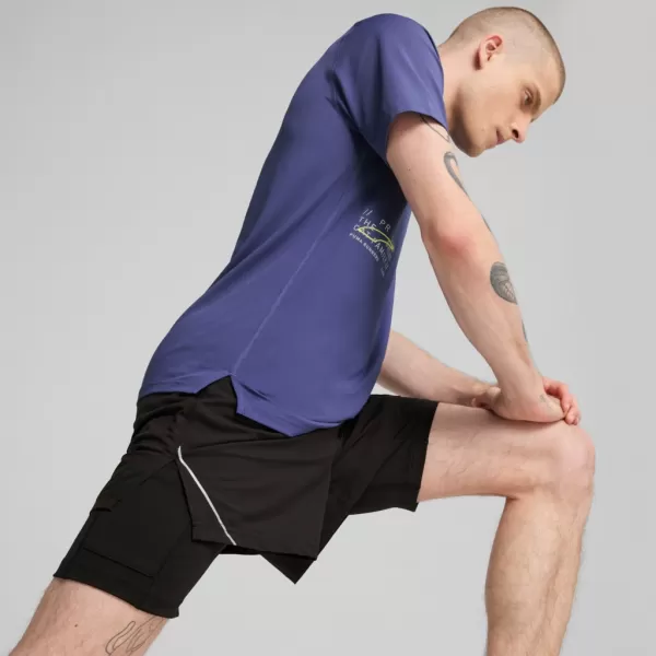  Kraťasy PUMA M RUN ULTRAWEAVE 2IN1 5"" SHORT​ 526635-01 ČIERNY 