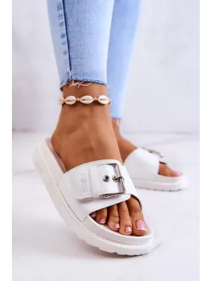 Dámske módne šľapky BIG STAR JJ274A309 BIELA ​​Big Star Shoes
