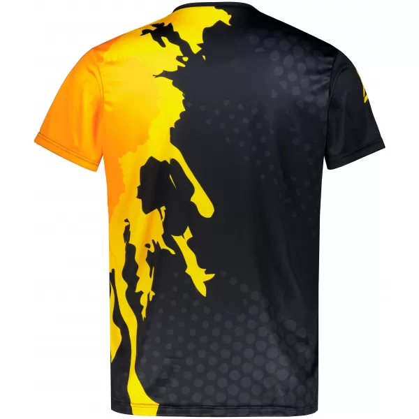  Prémiové pánske funkčné tričko ALTISPORT VOJ/ALM112TR01 ČIERNO-FLUO ORANŽOVÁ 