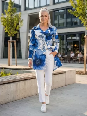 Dámska prémiová bunda ALTISPORT VOJ/ALW102MI05 NÁMORNÍCKA/BIELA