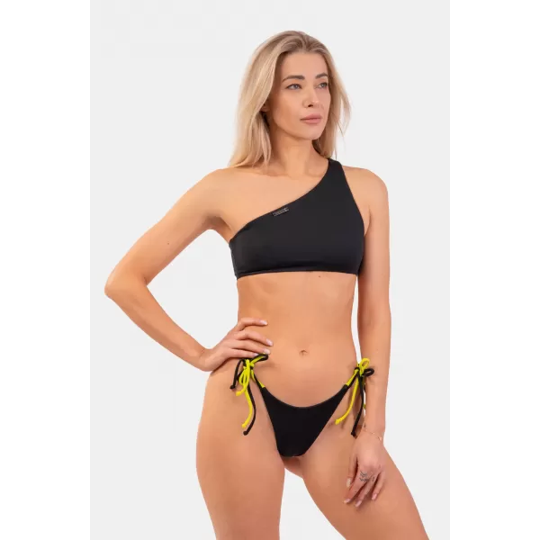 Jedno rameno Bandeau Bikini plavky - Top 448 BLACK Nebbia 