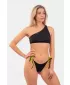 Jedno rameno Bandeau Bikini plavky - Top 448 BLACK Nebbia