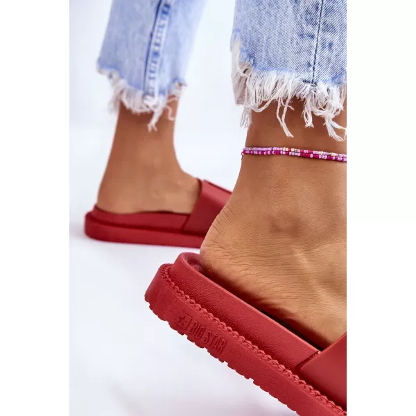  Dámske šľapky BIG STAR LL274430 ČERVENÁ Big Star Shoes 