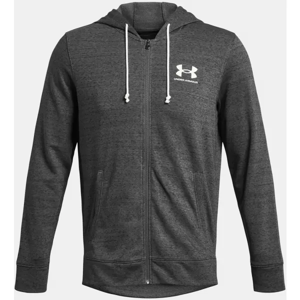  Pánska mikina UNDER ARMOUR RIVAL TERRY LC FZ 1370409-025 SIVÁ 