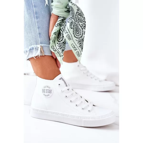  Dámske kožené členkové topánky BIG STAR GG274016 BIELA ​​Big Star Shoes 