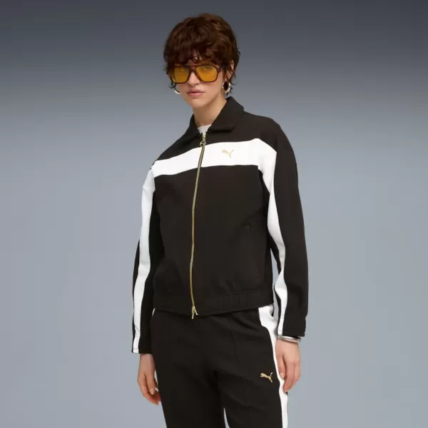  Dámska bunda PUMA T7 RELAXED TRACK JACKET 632137-01 ČIERNY 