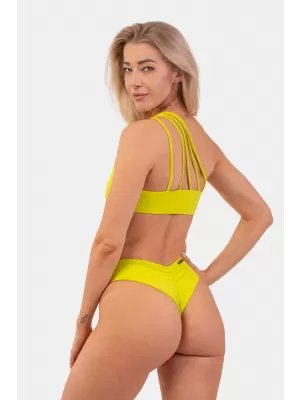 Jedno rameno Bandeau Bikini Top - Top 448 GREEN Nebbia