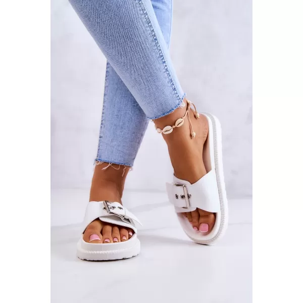  Dámske módne šľapky BIG STAR JJ274A309 BIELA ​​Big Star Shoes 