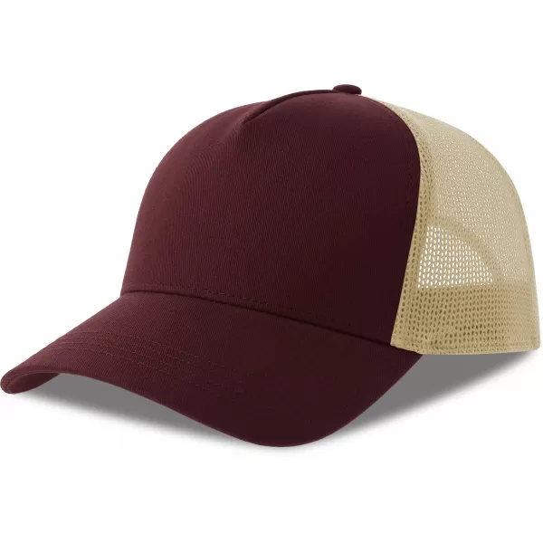 Čiapka ATLANTIS | Rapper Cotton-S BURGUNDY/STONE 