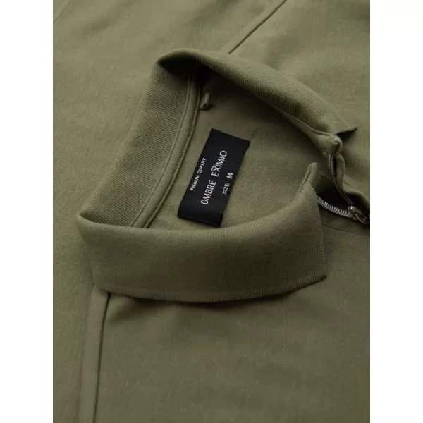  Pánska polokošeľa OMBRE OM-POSS-0148 OLIVOVÝ 