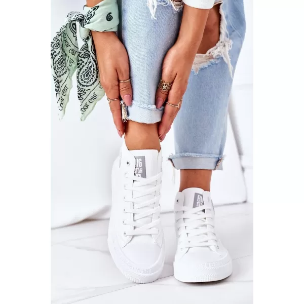  Dámske kožené členkové topánky BIG STAR GG274016 BIELA ​​Big Star Shoes 