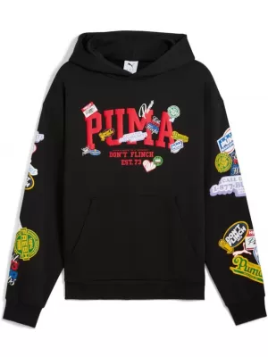 Pánska mikina PUMA HOOPERHOTLINE PULLOVER HOODIE 632827-02 ČIERNY