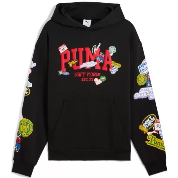  Pánska mikina PUMA HOOPERHOTLINE PULLOVER HOODIE 632827-02 ČIERNY 