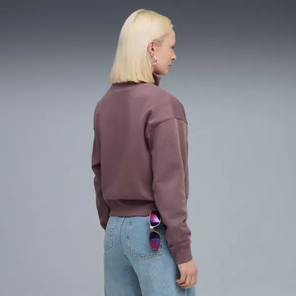  Dámska mikina PUMA CLASS COMFORT HALF-ZIP SHORT CREW FL 688138-88 FIALOVÝ 
