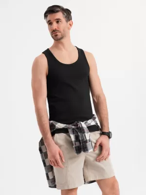 Tričko OMBRE OM-TSBT-0239 ČIERNY