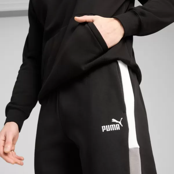  Pánske tepláky PUMA ESS BLOCK SWEATPANTS FL CL 684688-01 ČIERNA 