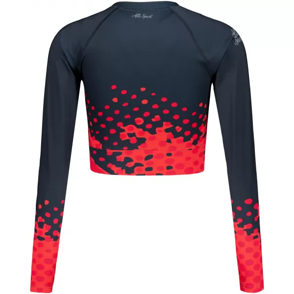  Dámsky funkčný prémiový crop top ALTISPORT VOJ/ALW109TR04 ČERVENO-ČIERNE 