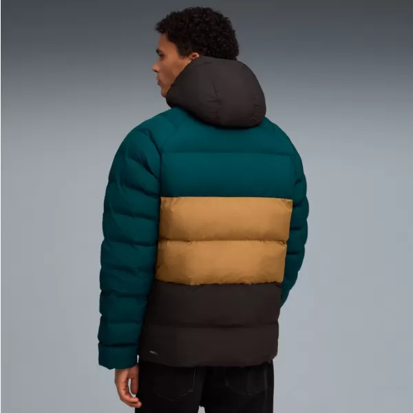  Pánska bunda PUMA MONO HOODED JACKET 688367-75 ZELENÁ 