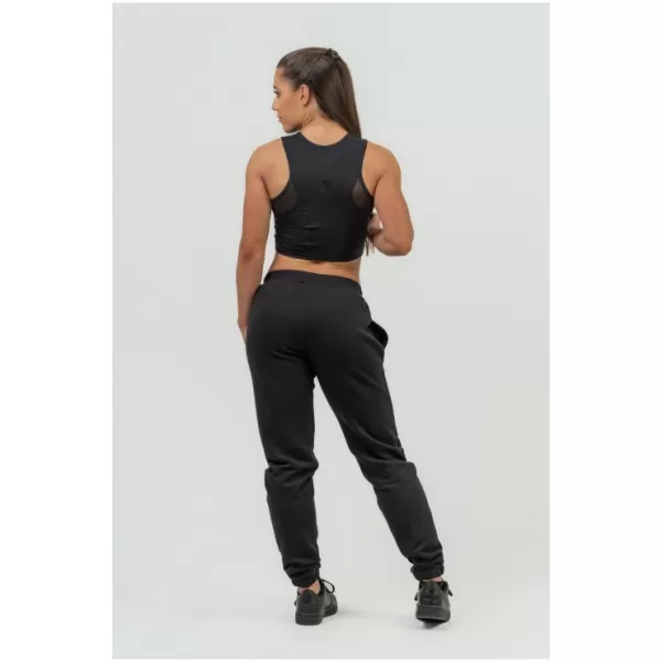  Dámsky crop top s vysokou podporou INTENSE Mesh 842 BLACK Nebbia 