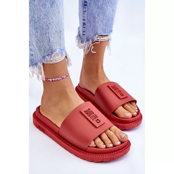  Dámske šľapky BIG STAR LL274430 ČERVENÁ Big Star Shoes 