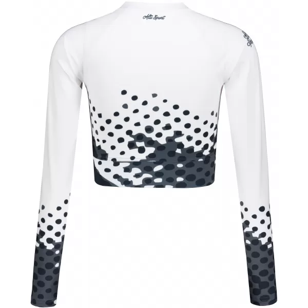  Dámsky funkčný prémiový crop top ALTISPORT VOJ/ALW109TR04 ČIERNOBIELY 