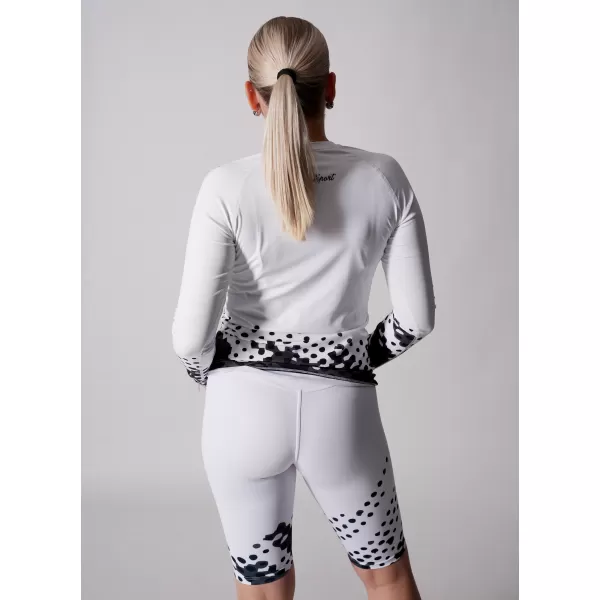 Dámske prémiové funkčné tričko s dlhým rukávom ALTISPORT VOJ/ALW109TR03 ČIERNOBIELY 