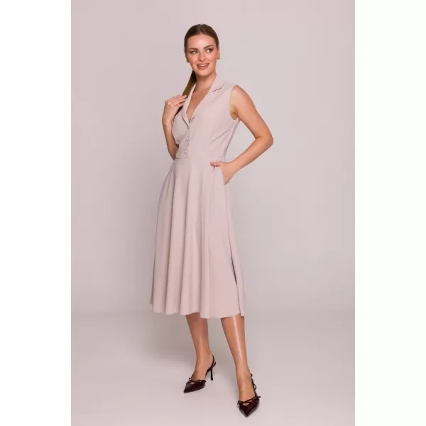  Šaty STYLOVE S409 BÉŽOVÁ 