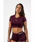 Crop top s otvoreným chrbtom STRONG BEAUTY 430 DARK RED Nebbia