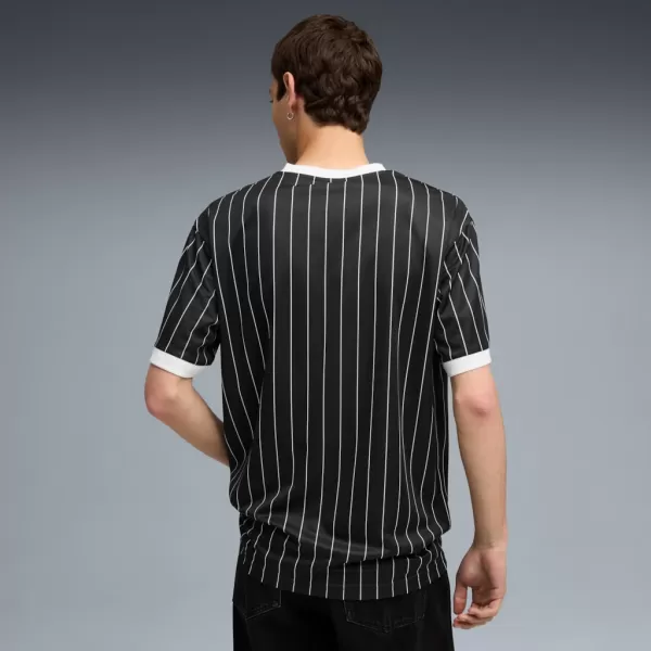  Pánsky dres PUMA ESS STRIPED JERSEY 688263-01 ČIERNA 