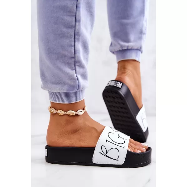  Dámske módne šľapky BIG STAR JJ274A275 BIELA ​​Big Star Shoes 