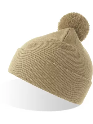 Čiapka ATLANTIS | Wind-S Pompom BEIGE
