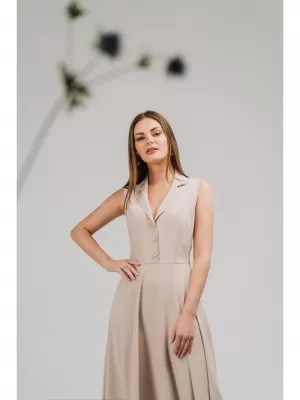 Šaty STYLOVE S409 BÉŽOVÁ