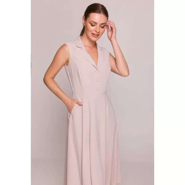  Šaty STYLOVE S409 BÉŽOVÁ 