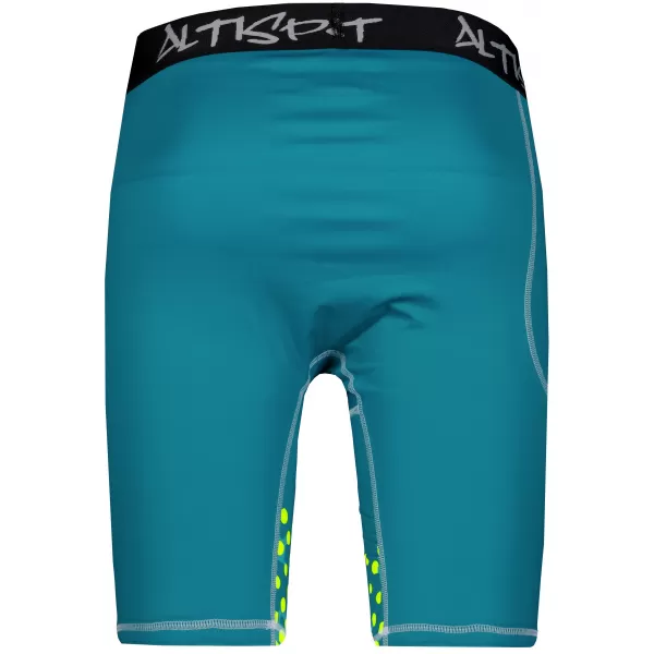  Pánske športové legíny nad kolená premium ALTISPORT VOJ/ALM109LEG02 SMARAGD-FLUO 
