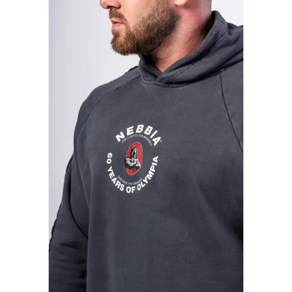  Praná mikina s kapucňou HERITAGE 793 BLACK Nebbia 