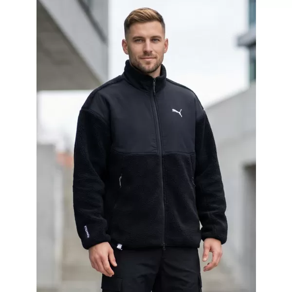  Pánska bunda PUMA TECH SOFT TECH RELAXED SHERPA JACKET 632104-01 ČIERNA 