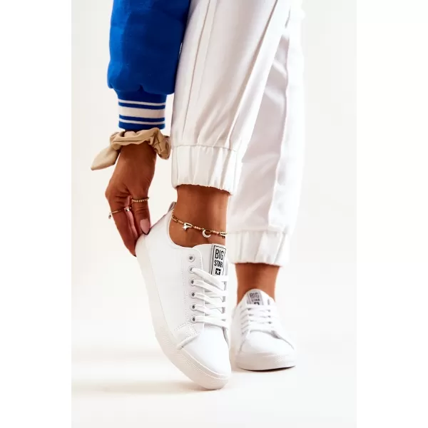  Dámske kožené tenisky BIG STAR JJ274311 BIELA ​​Big Star Shoes 