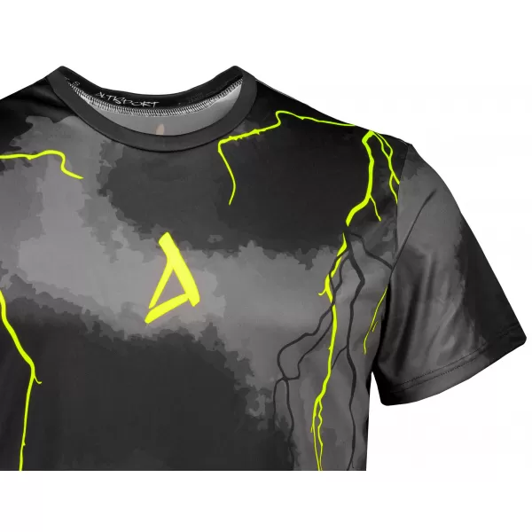  Prémiové pánske funkčné tričko ALTISPORT VOJ/ALM113TR01 ČIERNO-FLUO ŽLTÁ 