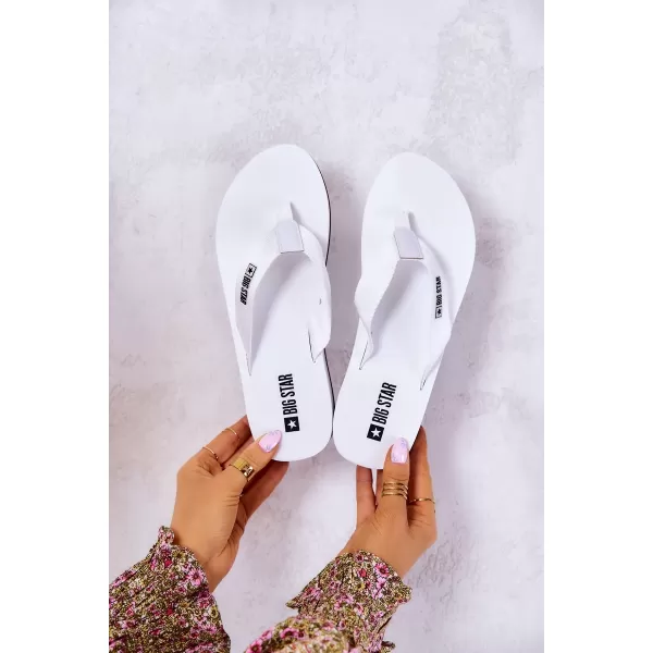  Dámske žabky na kline BIG STAR JJ274A333 BIELA ​​Big Star Shoes 