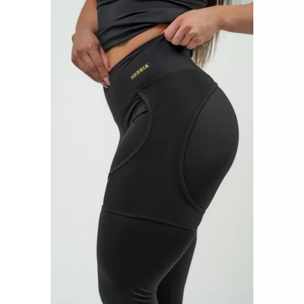  Dámske športové legíny s INTENSE Mesh 838 Gold BLACK/GOLD Nebbia 