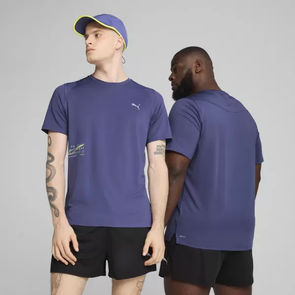  Tričko PUMA EVERYDAY KNIT PERF SS TEE? M 526631_46 MODRÝ KRYŠTÁL 